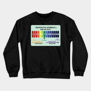 Potential hydrogen PH scale chart  for chemistry and chemical students Crewneck Sweatshirt